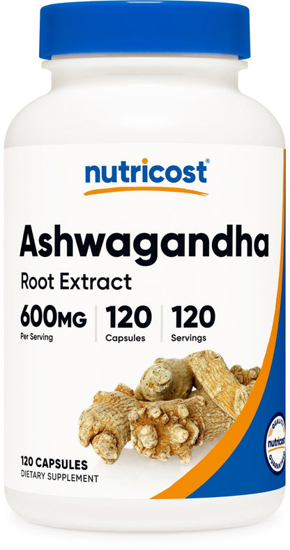 Nutricost Ashwagandha Root Herbal Supplement 600Mg (120 Capsules)